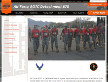 Tablet Screenshot of afrotc.okstate.edu