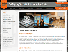 Tablet Screenshot of casstudents.okstate.edu