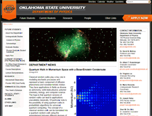 Tablet Screenshot of physics.okstate.edu