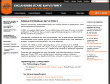 Tablet Screenshot of photonics.okstate.edu